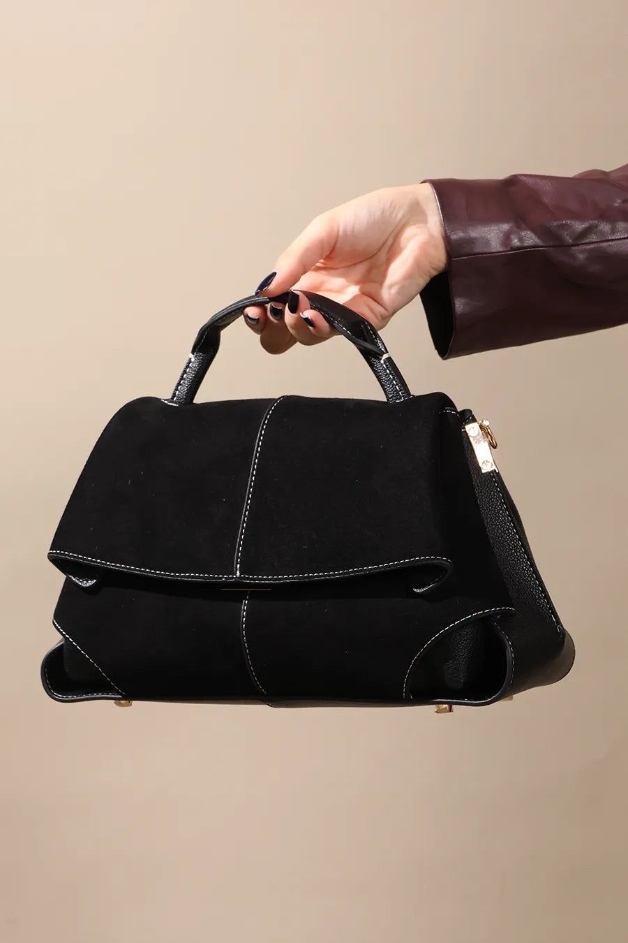 CBA-915 Black (real suede leather)